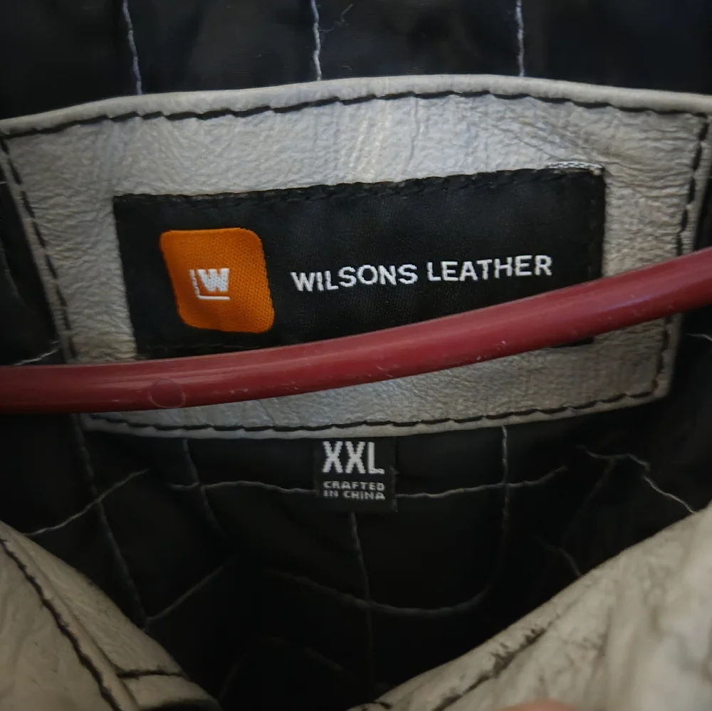 Gray Leather Jacket with Zipper Details - Picture 3 of 4